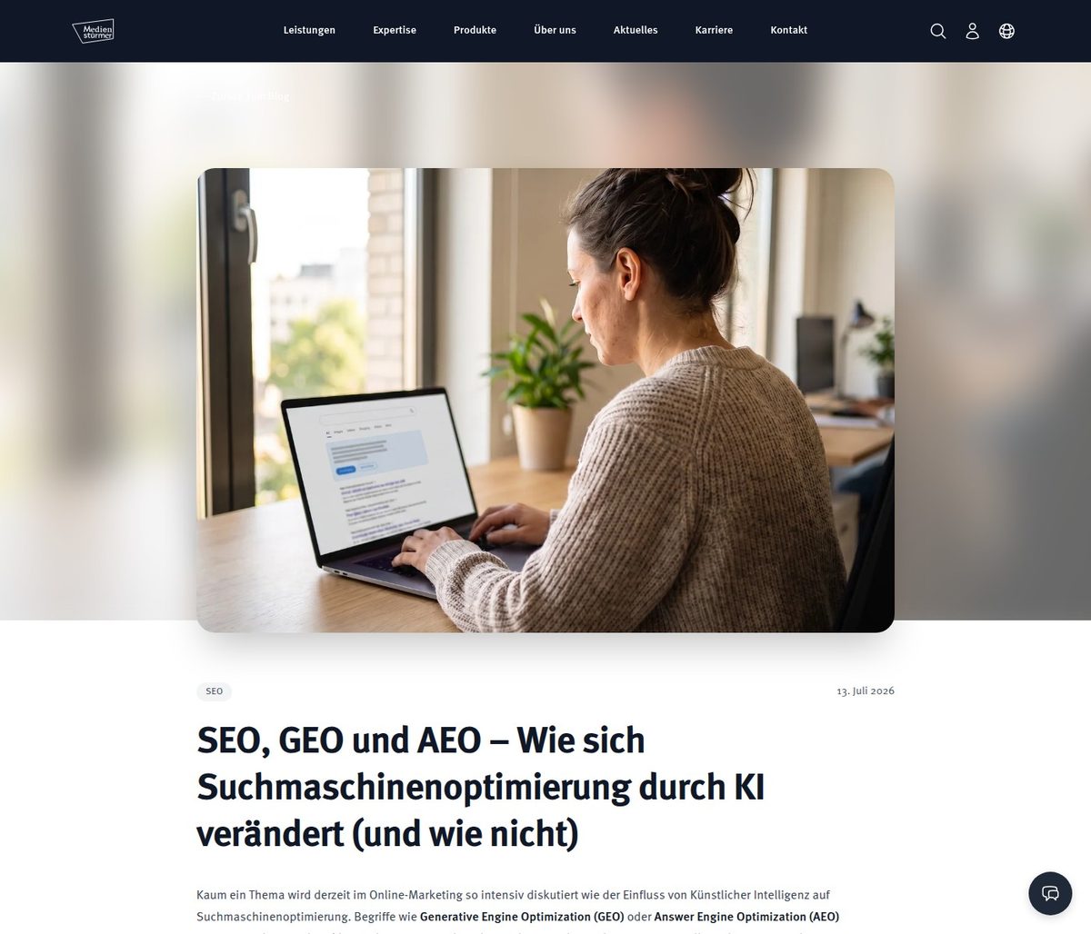 Blogartikel auf medienstuermer.de